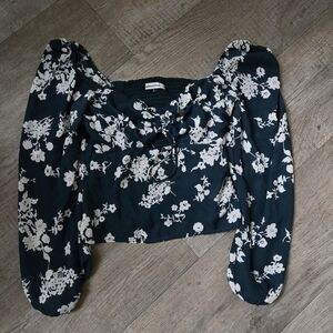 Abercrombie Floral Long Sleeve Blouse